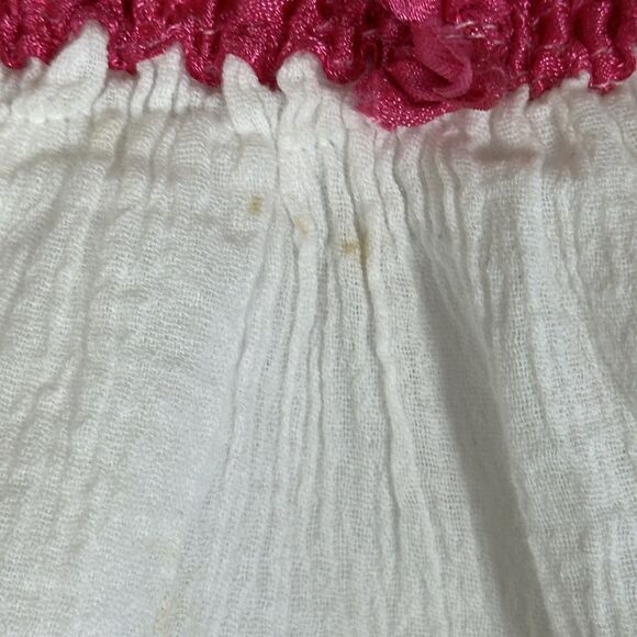 Embroidered Mexican Dress Girls White Flower Patterns 24” Length - Picture 14 of 16